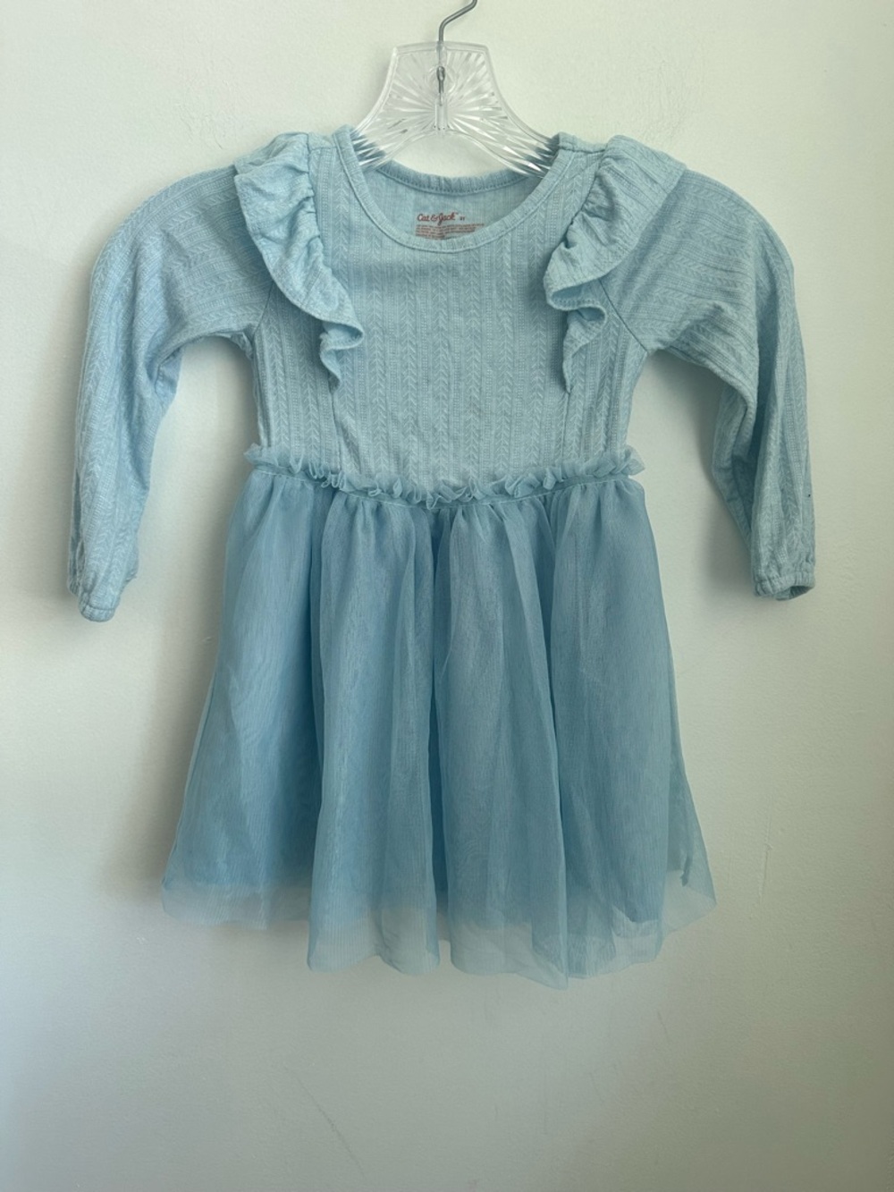 Cat & Jack Light Blue Ruffle Tulle Dress